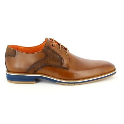 Braend veterschoenen cognac