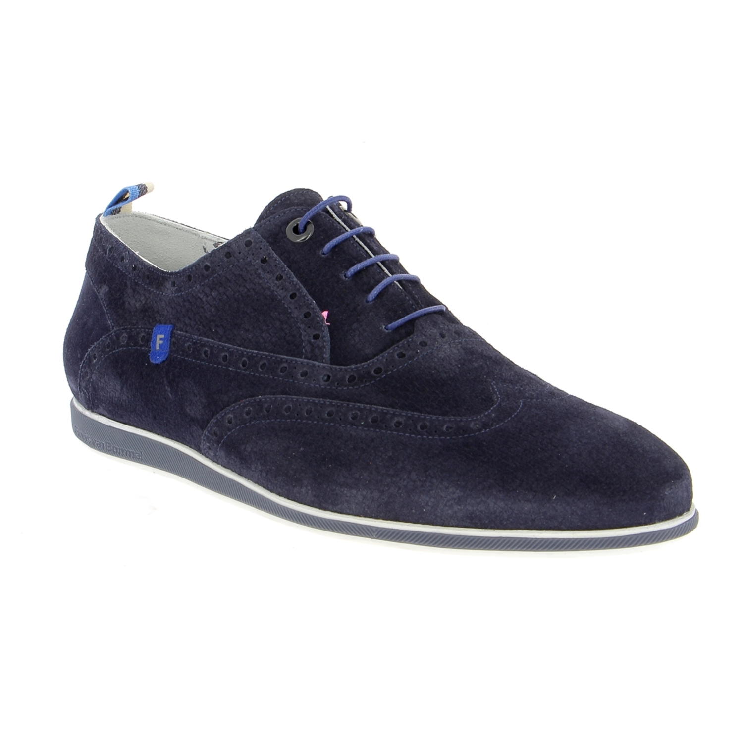 Zoom Floris Van Bommel veterschoenen blauw