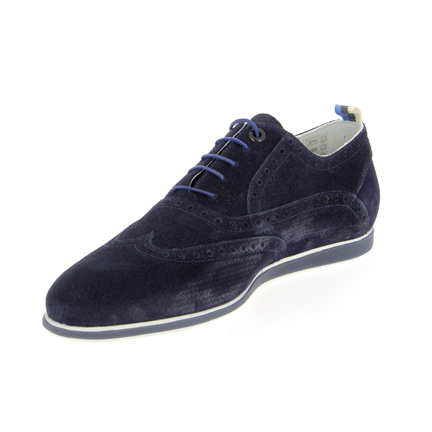 Zoom Floris Van Bommel veterschoenen blauw