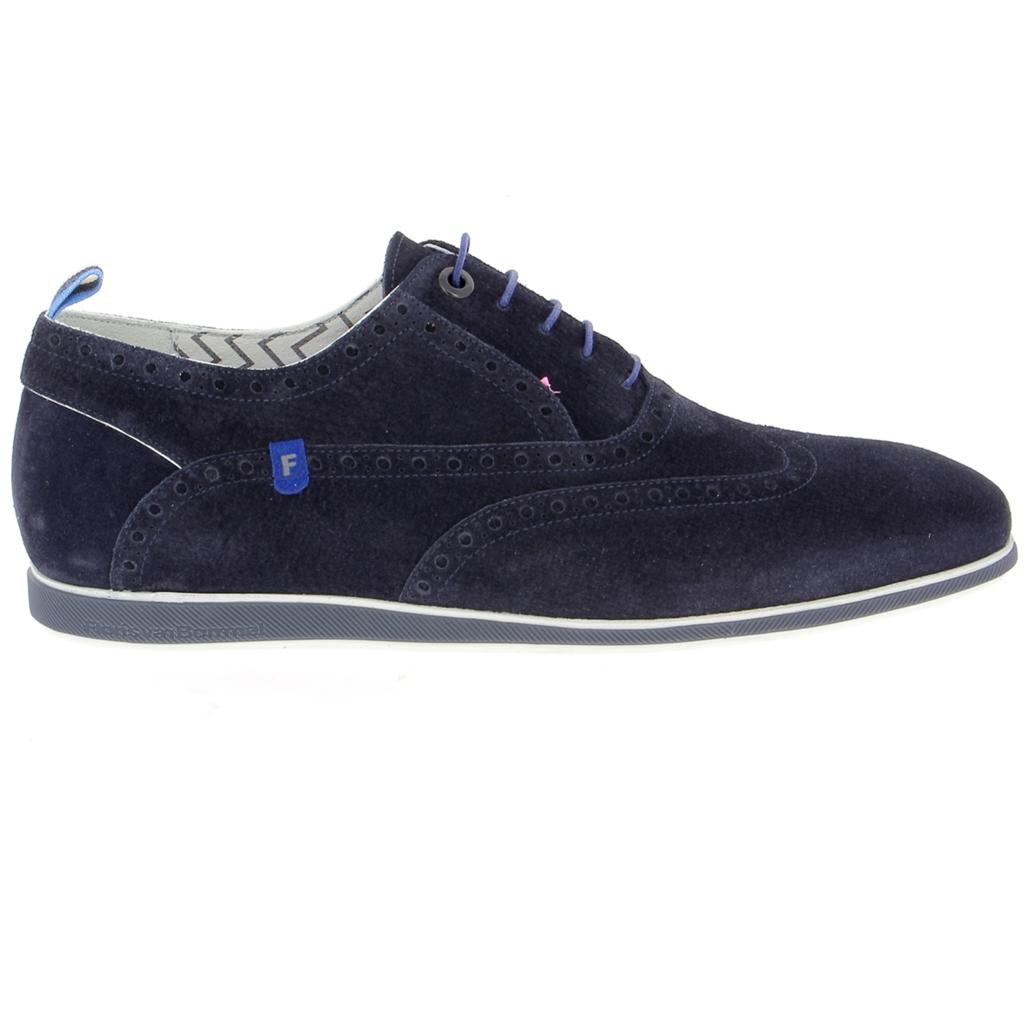 Zoom Floris Van Bommel veterschoenen blauw