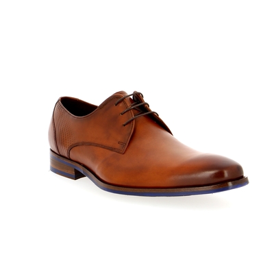 Floris Van Bommel veterschoenen cognac