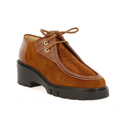 Unisa veterschoenen cognac