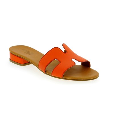 Delaere muiltjes - slippers oranje