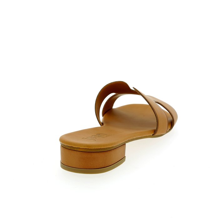 Delaere Muiltjes - slippers cognac