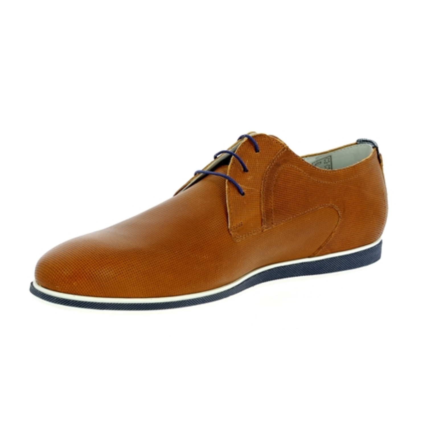 Zoom Floris Van Bommel veterschoenen cognac