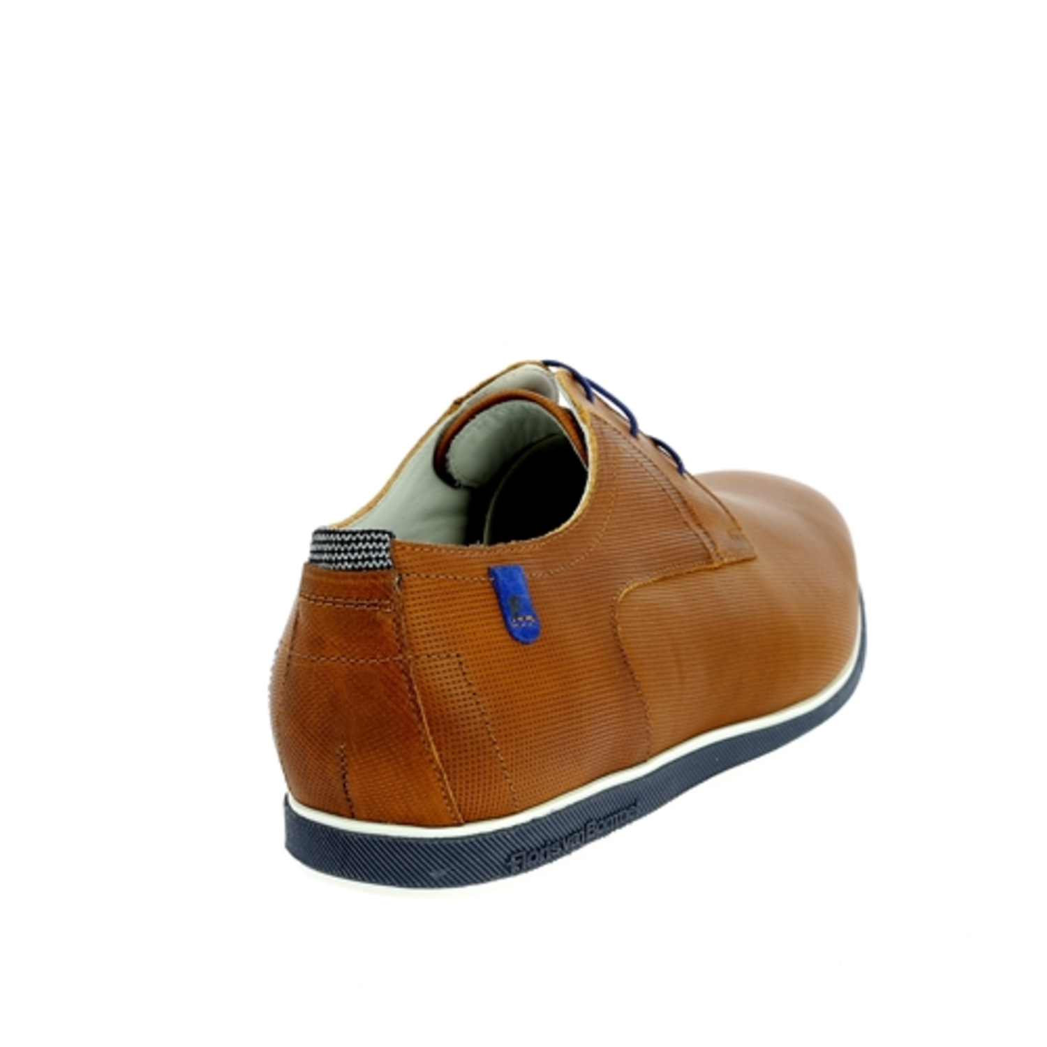 Zoom Floris Van Bommel veterschoenen cognac