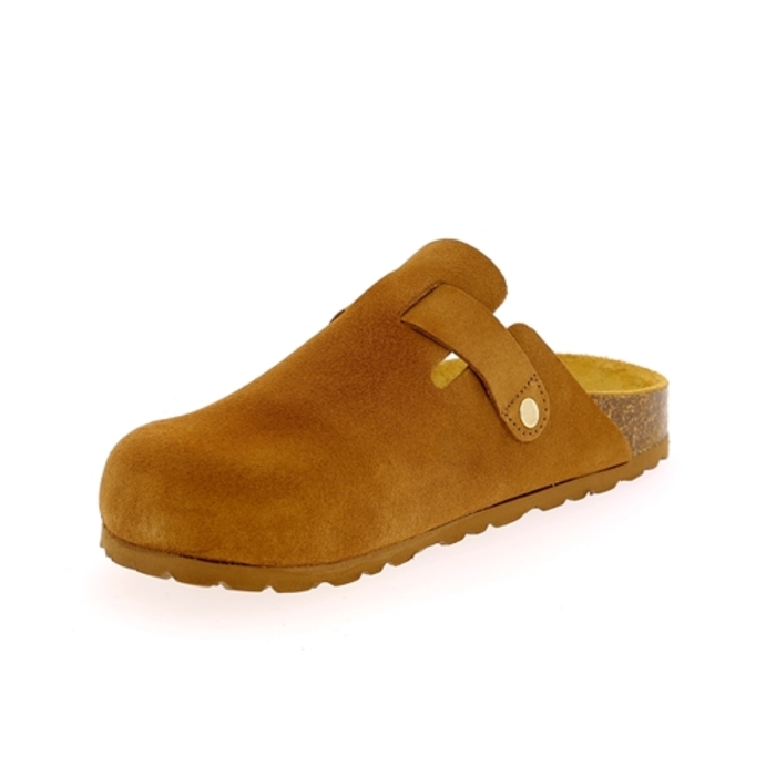 Cypres Muiltjes - slippers cognac