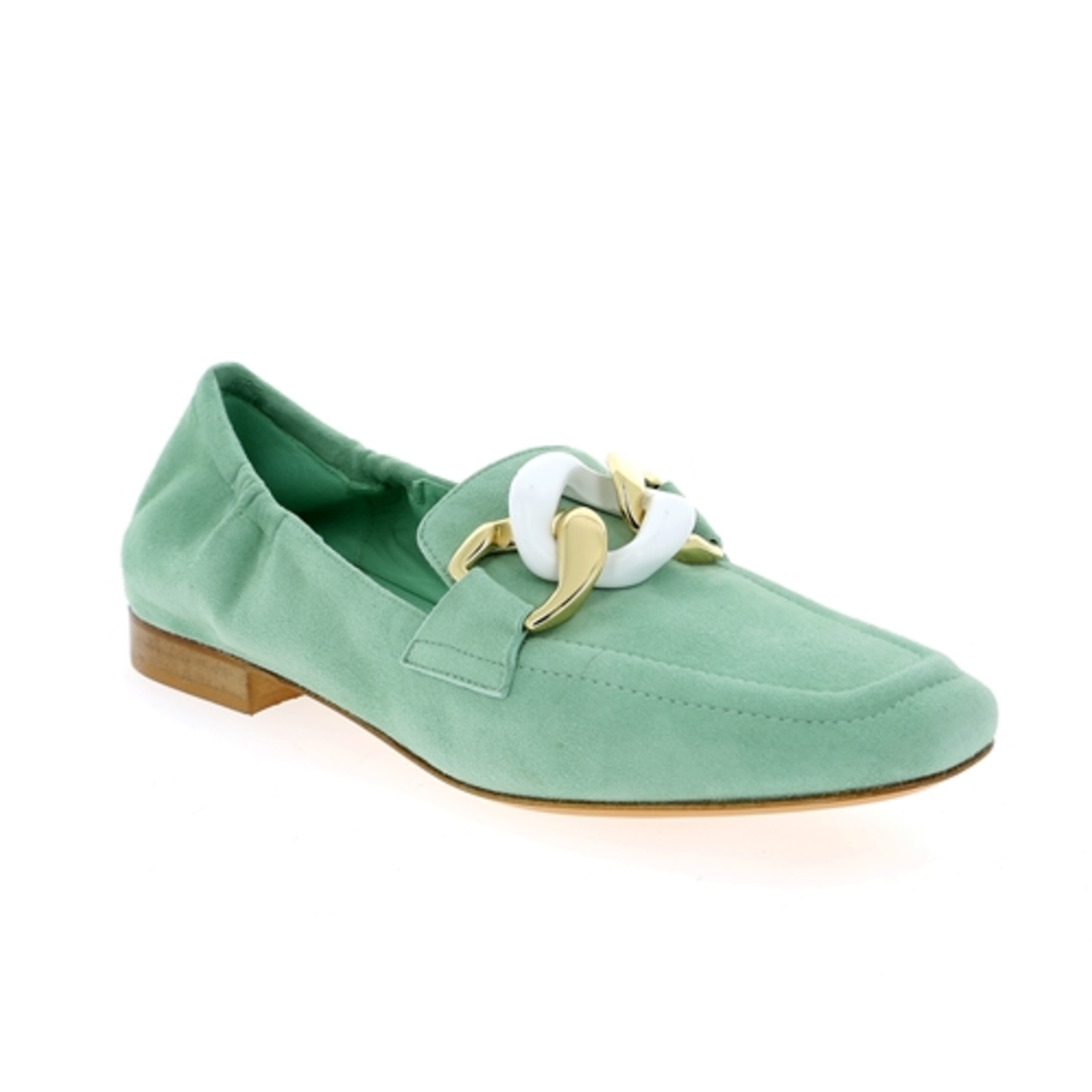 Zoom Alessandra Peluso moccassins menthe