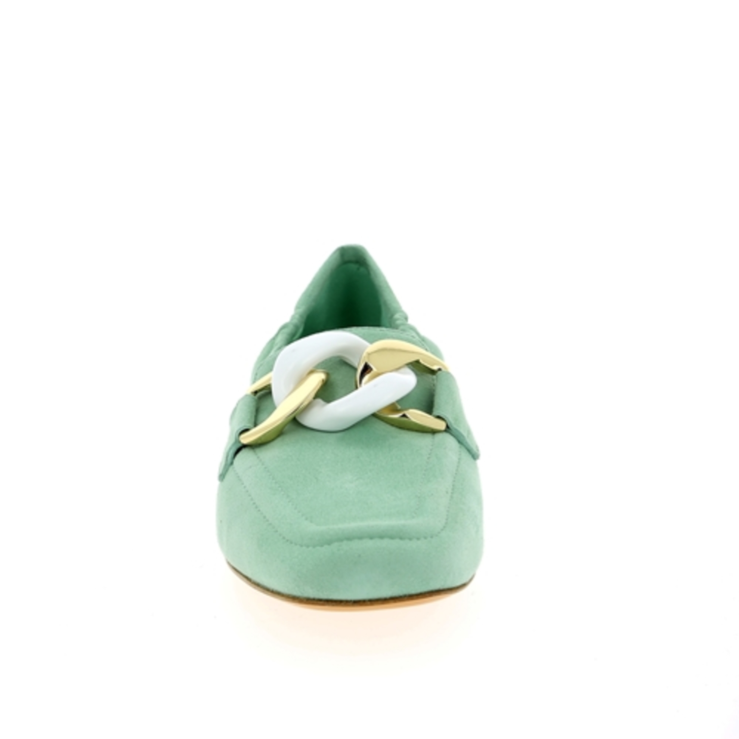 Zoom Alessandra Peluso moccassins menthe