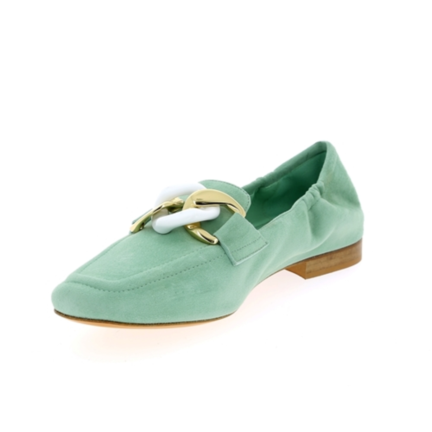 Zoom Alessandra Peluso moccassins menthe