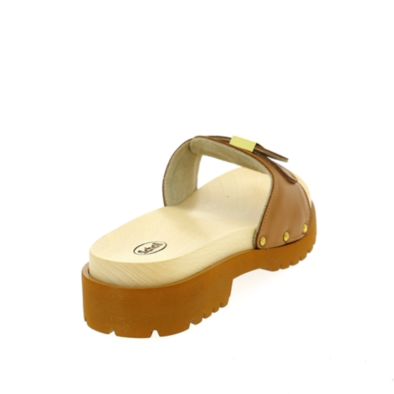 Zoom Scholl muiltjes - slippers cognac