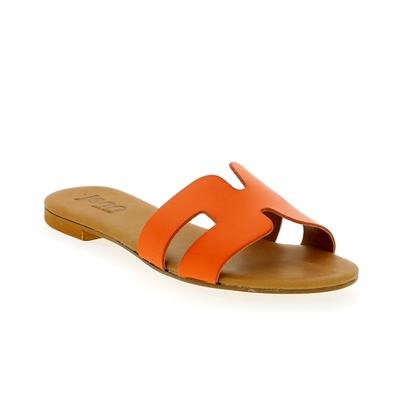 Delaere muiltjes - slippers oranje