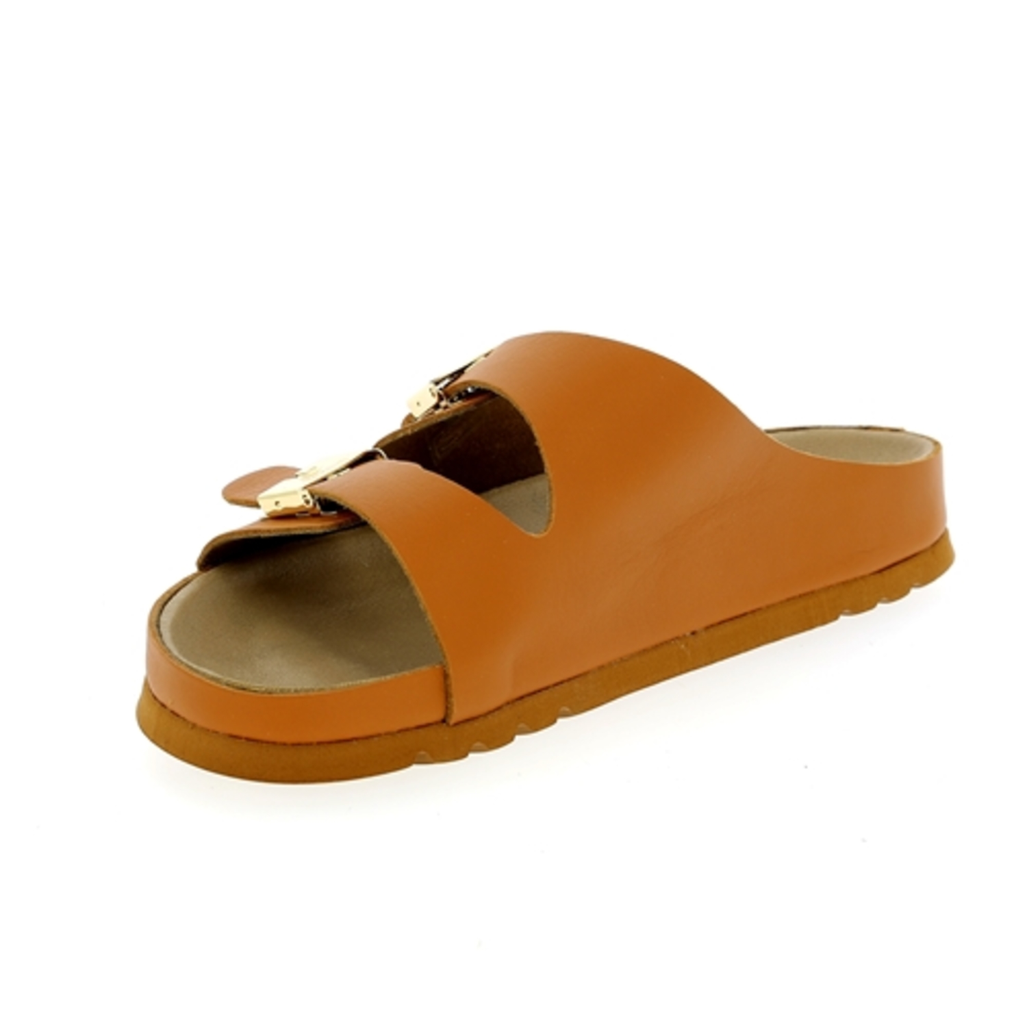 Zoom Scholl muiltjes - slippers cognac