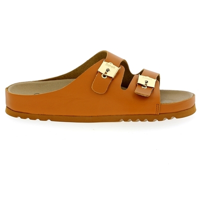 Scholl muiltjes - slippers cognac