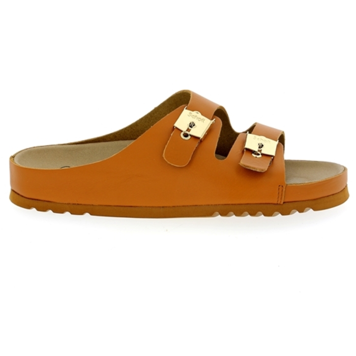 Scholl muiltjes - slippers cognac cognac