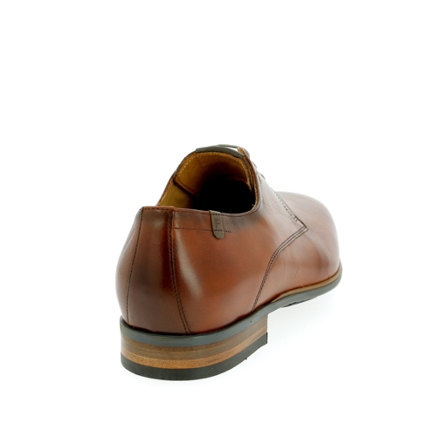 Zoom Floris Van Bommel veterschoenen cognac