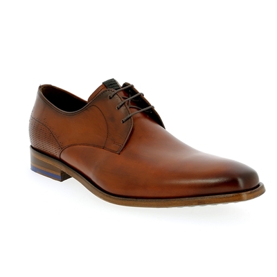 Floris Van Bommel veterschoenen cognac