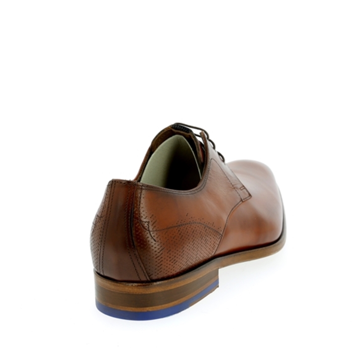 Floris Van Bommel Veterschoenen cognac