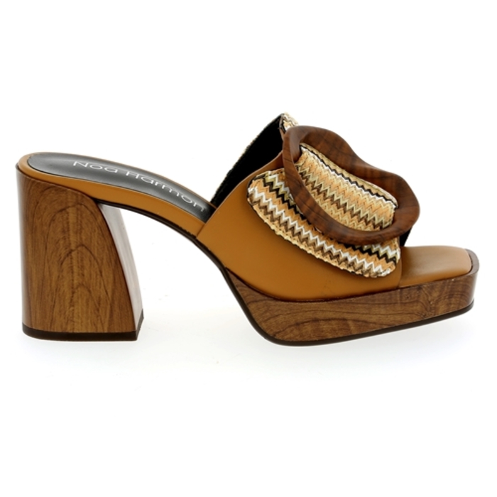 Noa Harmon muiltjes - slippers cognac cognac