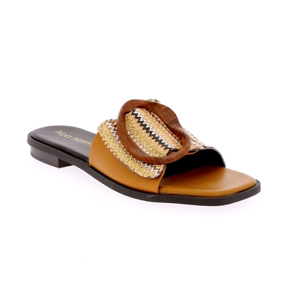 Noa Harmon muiltjes - slippers cognac