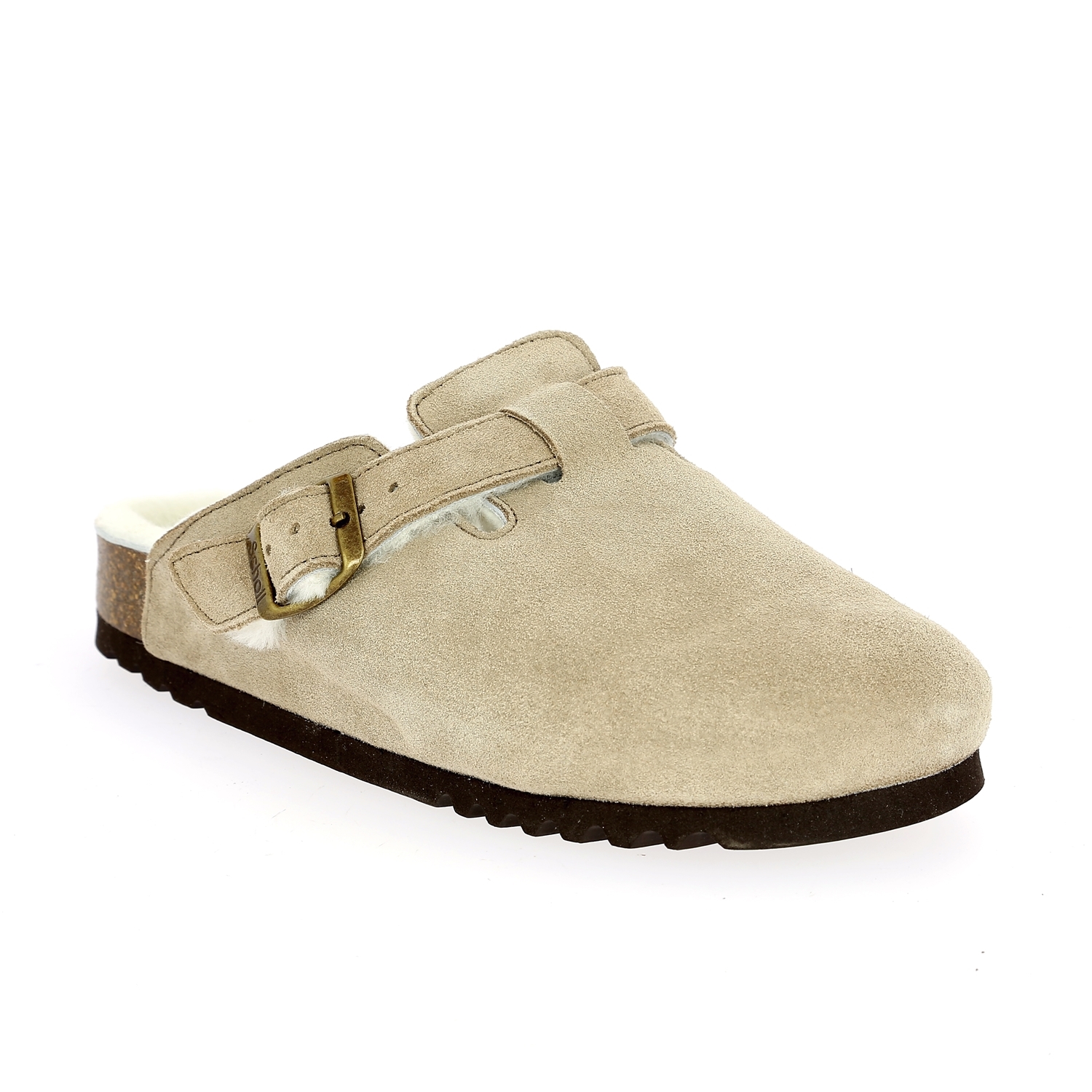 Zoom Scholl pantoffels taupe