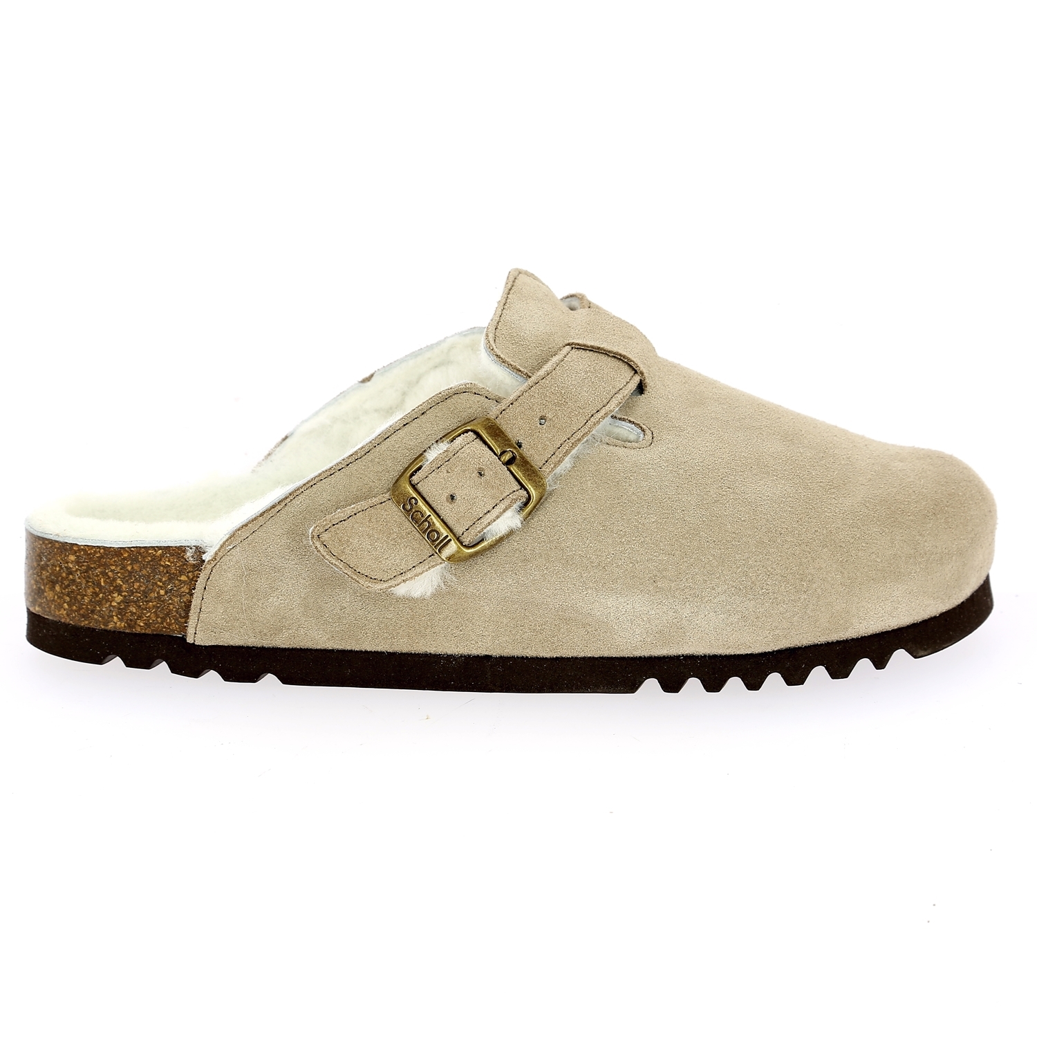 Zoom Scholl pantoffels taupe