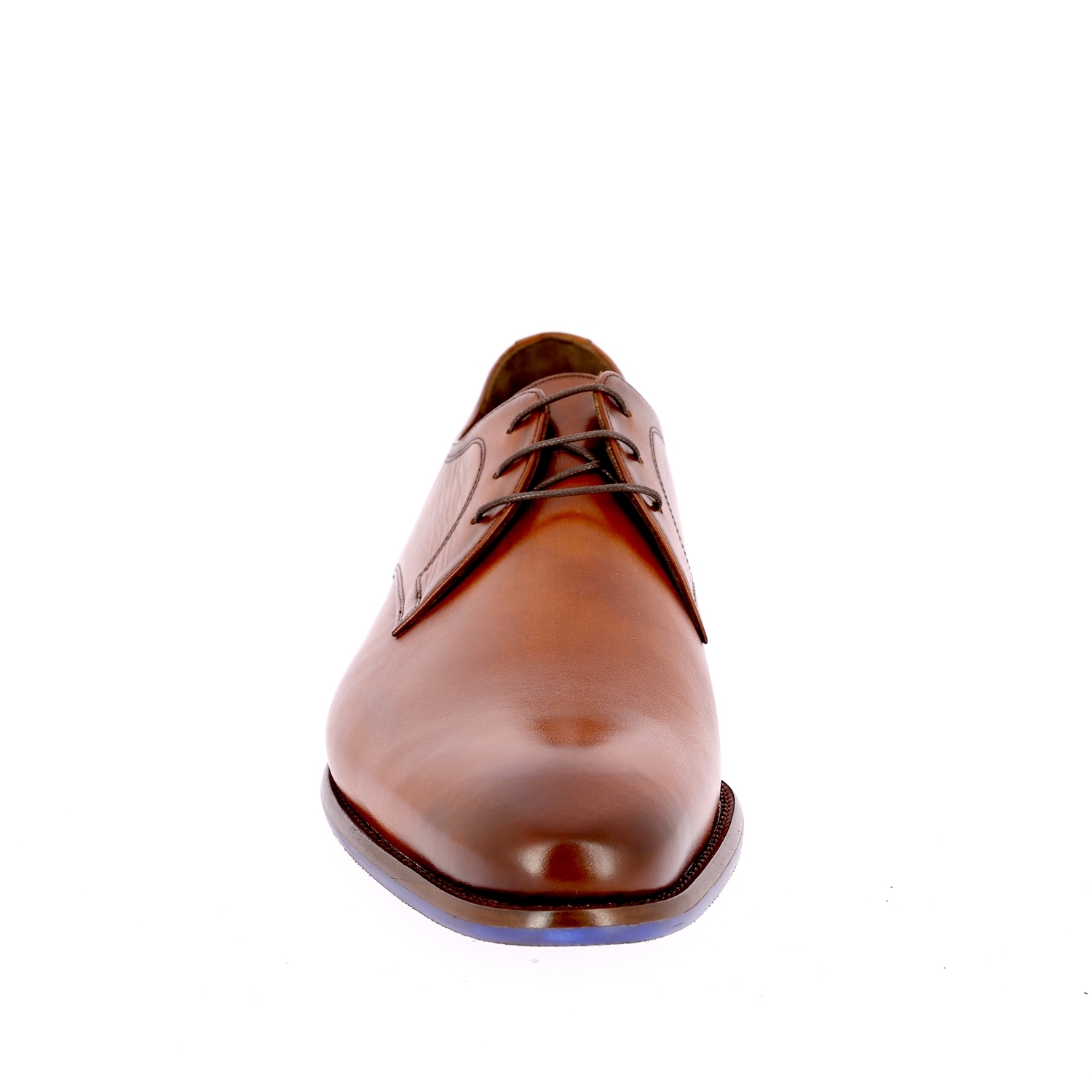 Zoom Floris Van Bommel veterschoenen cognac