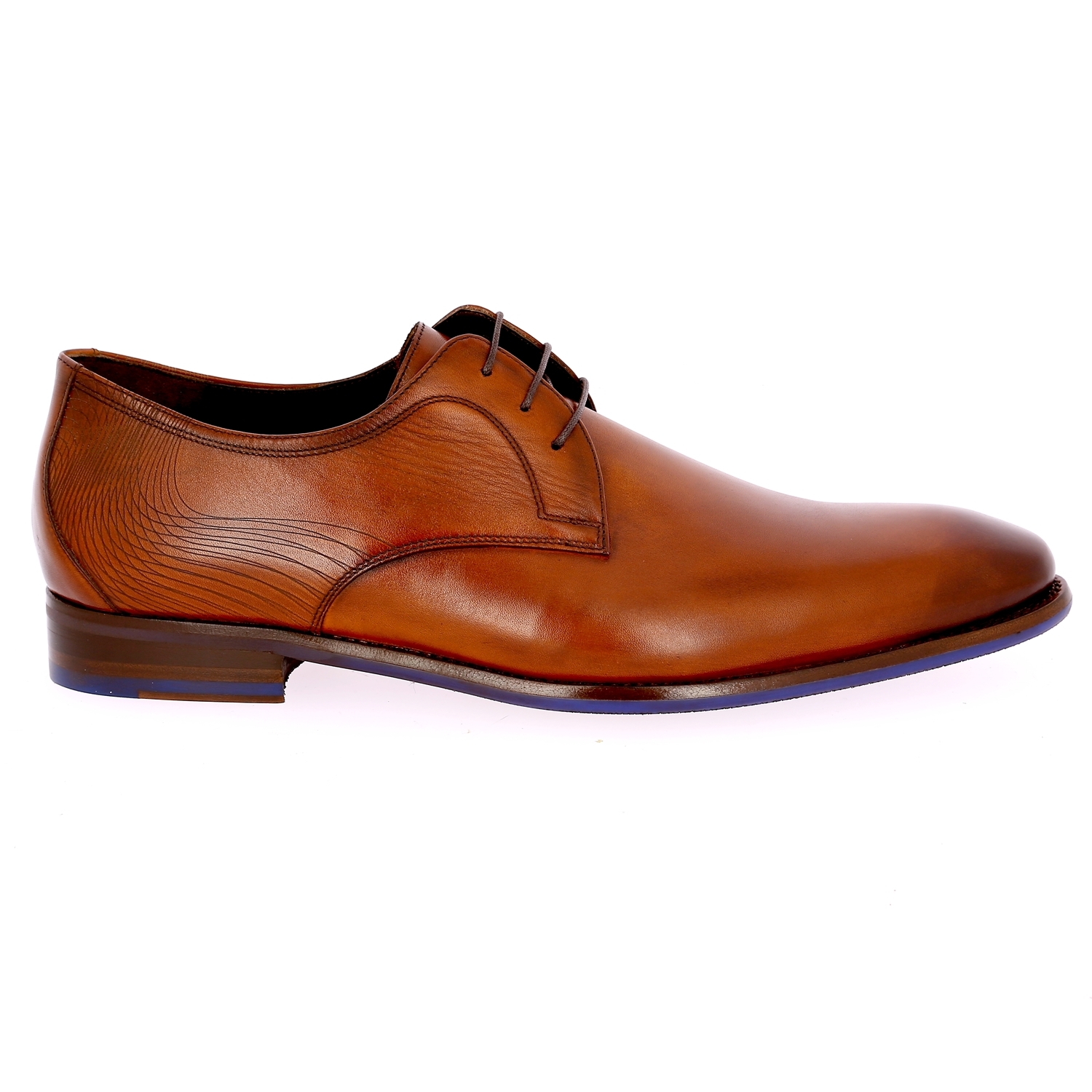 Zoom Floris Van Bommel veterschoenen cognac