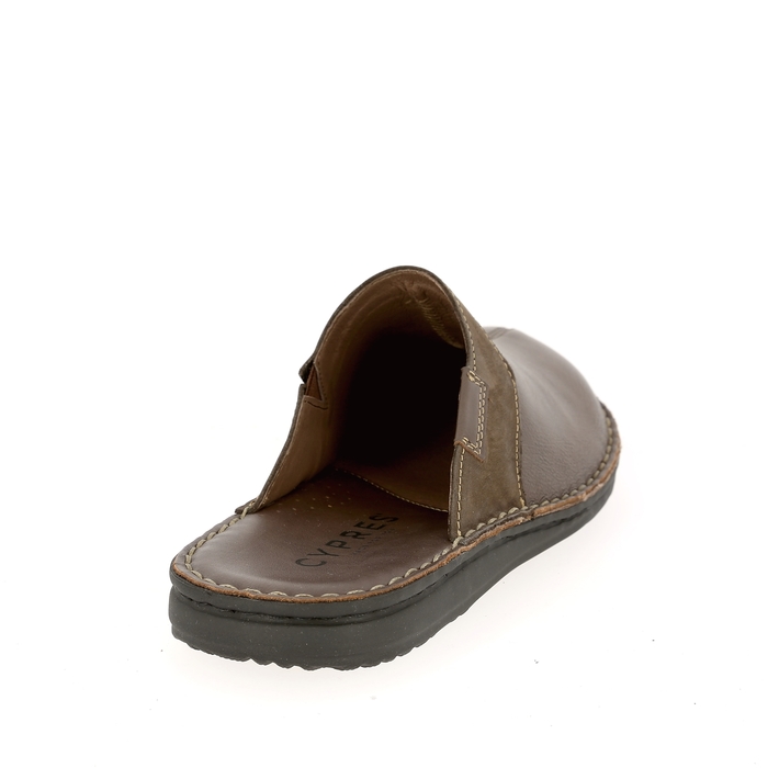 Cypres pantoffels bruin bruin