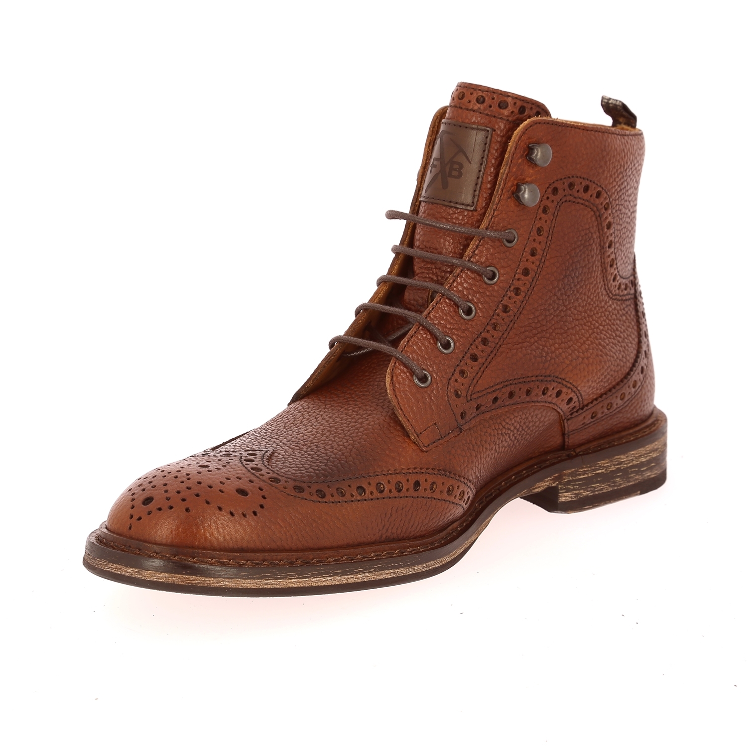 Zoom Floris Van Bommel bottines cognac