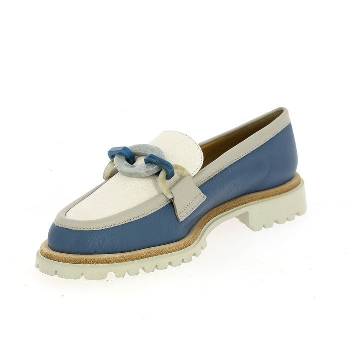 Brunate instappers - instapschoenen blauw blauw