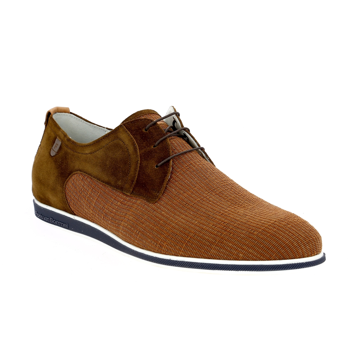 Zoom Floris Van Bommel veterschoenen cognac