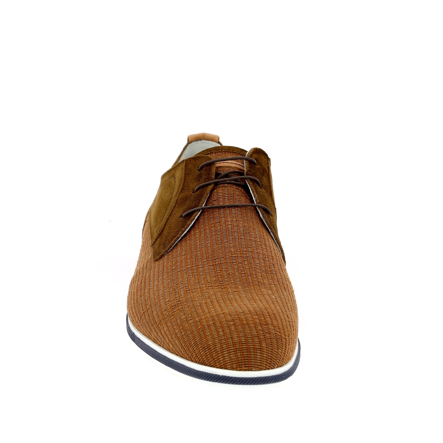 Zoom Floris Van Bommel veterschoenen cognac