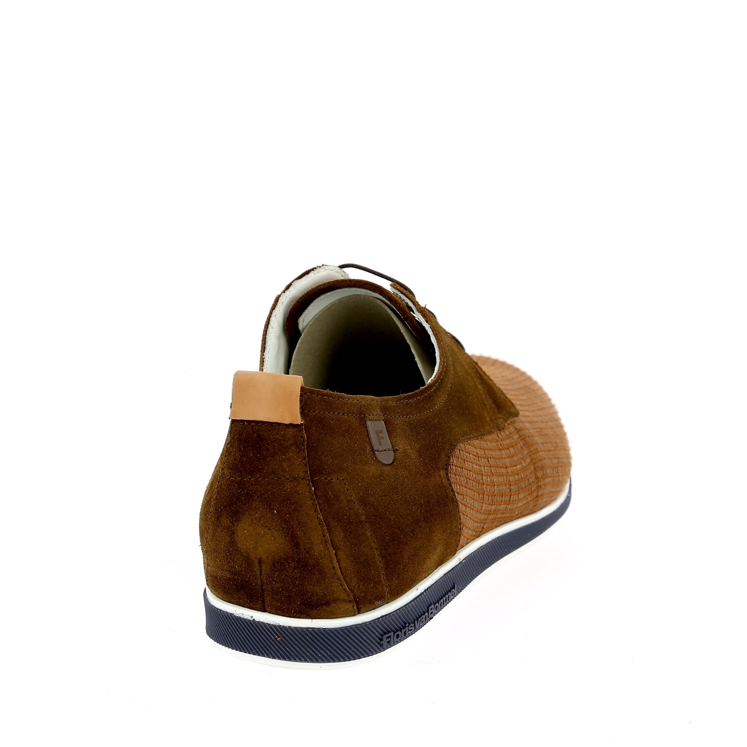 Zoom Floris Van Bommel veterschoenen cognac