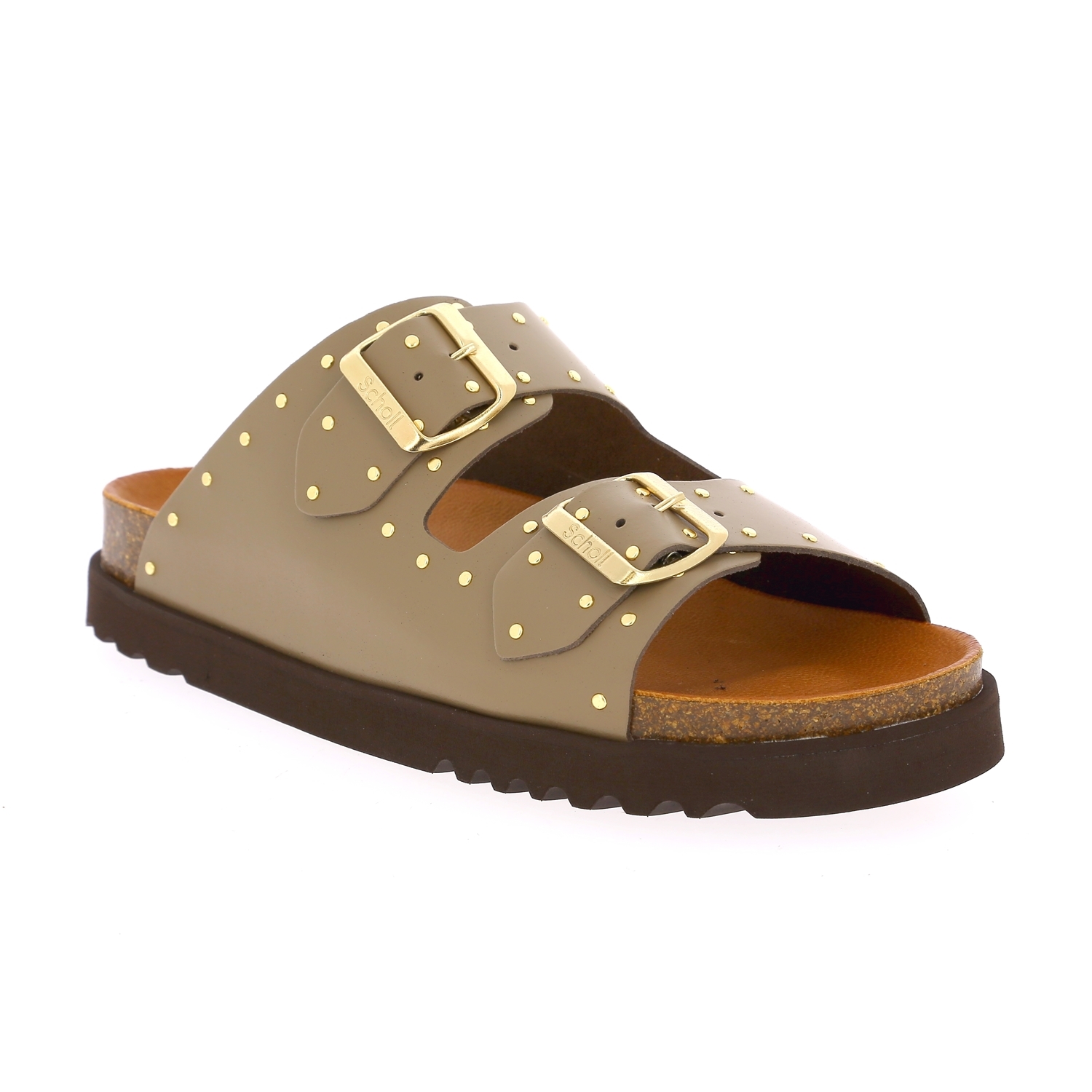 Zoom Scholl muiltjes - slippers taupe