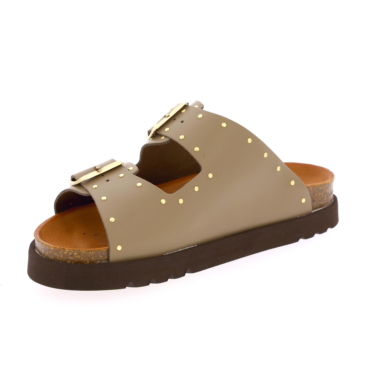 Zoom Scholl muiltjes - slippers taupe