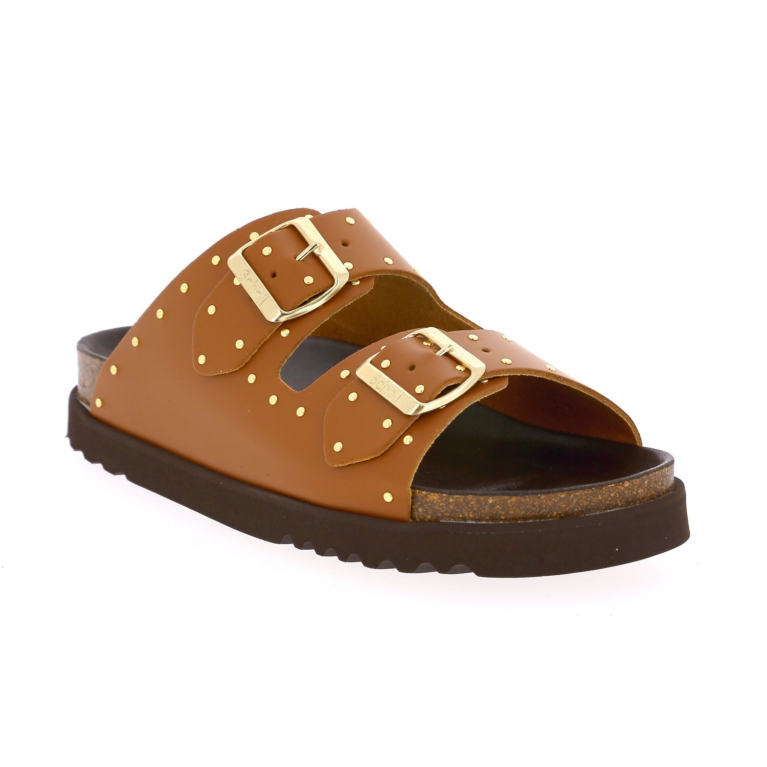 Zoom Scholl muiltjes - slippers cognac