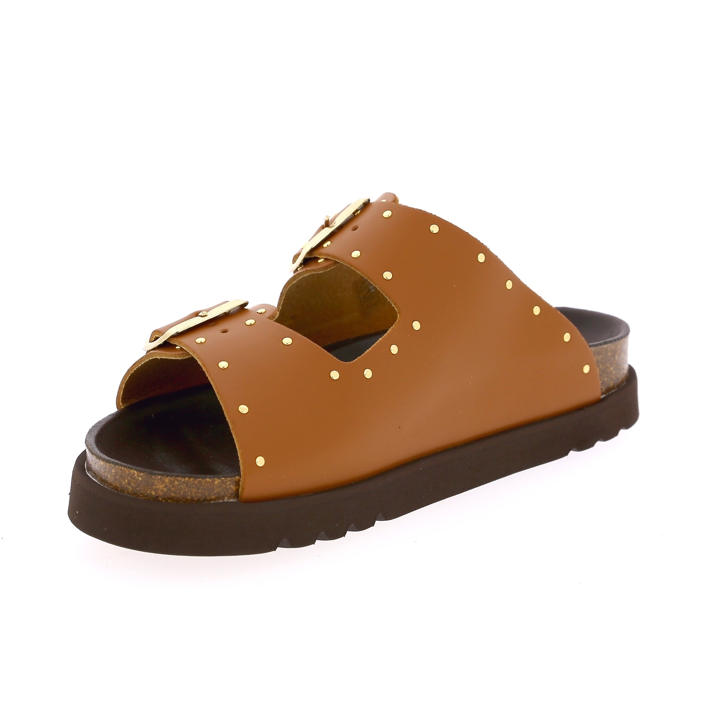 Zoom Scholl muiltjes - slippers cognac