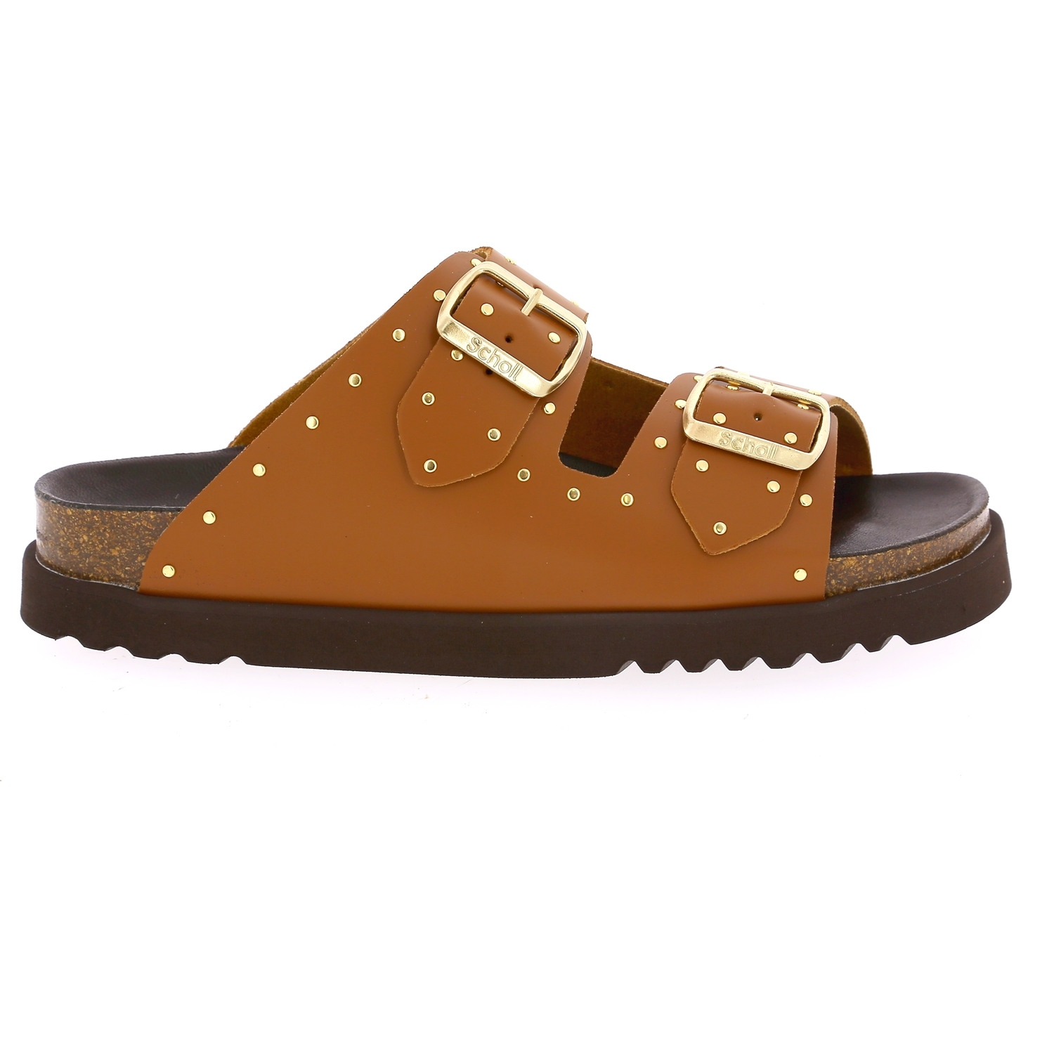 Zoom Scholl muiltjes - slippers cognac