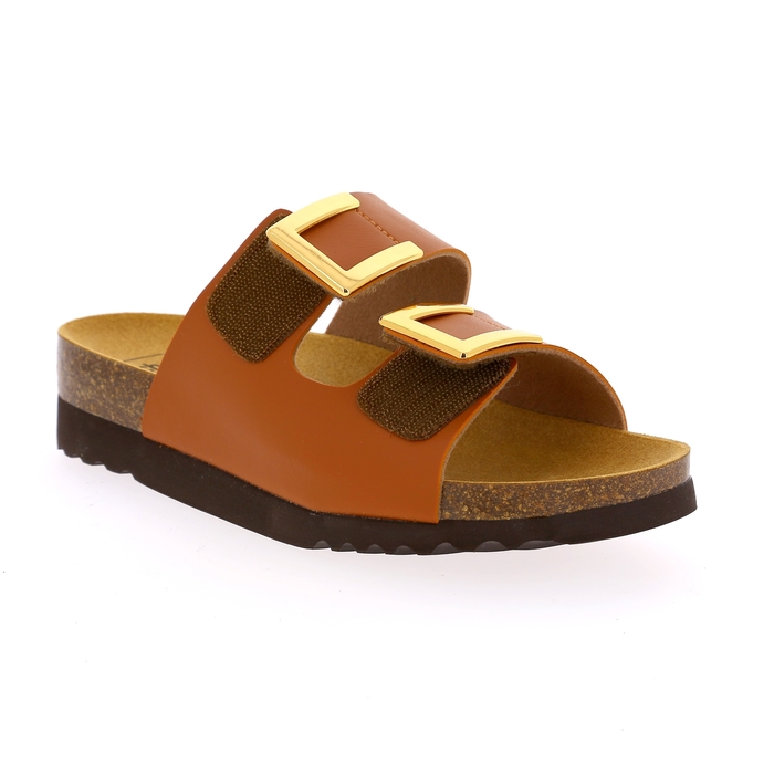 Scholl Muiltjes - slippers cognac