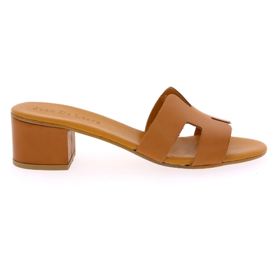 Delaere muiltjes - slippers cognac