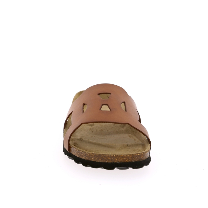 Cypres Muiltjes - slippers cognac