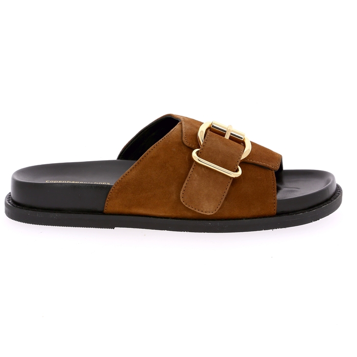 Copenhagen muiltjes - slippers cognac cognac