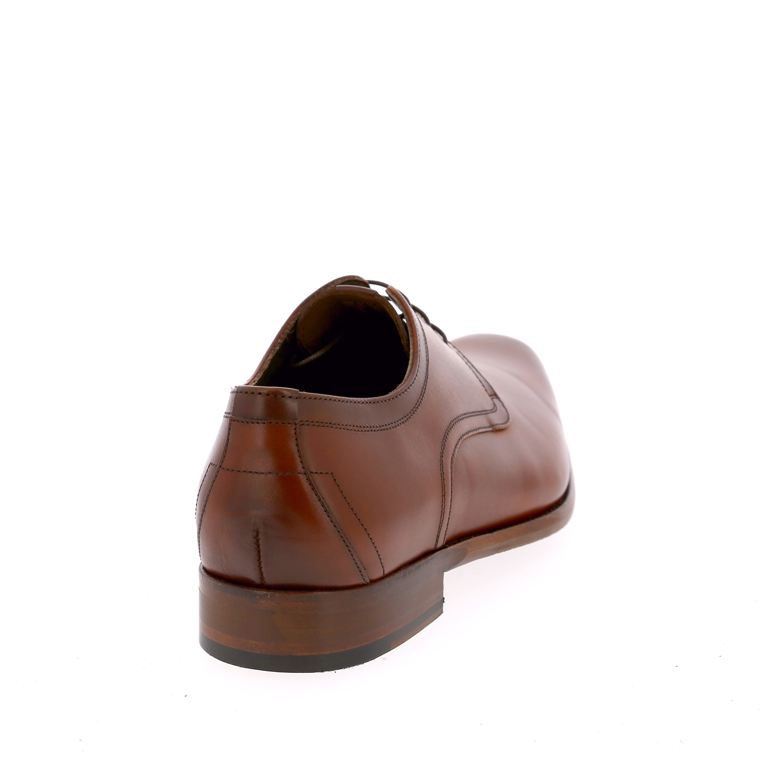 Zoom Floris Van Bommel veterschoenen cognac