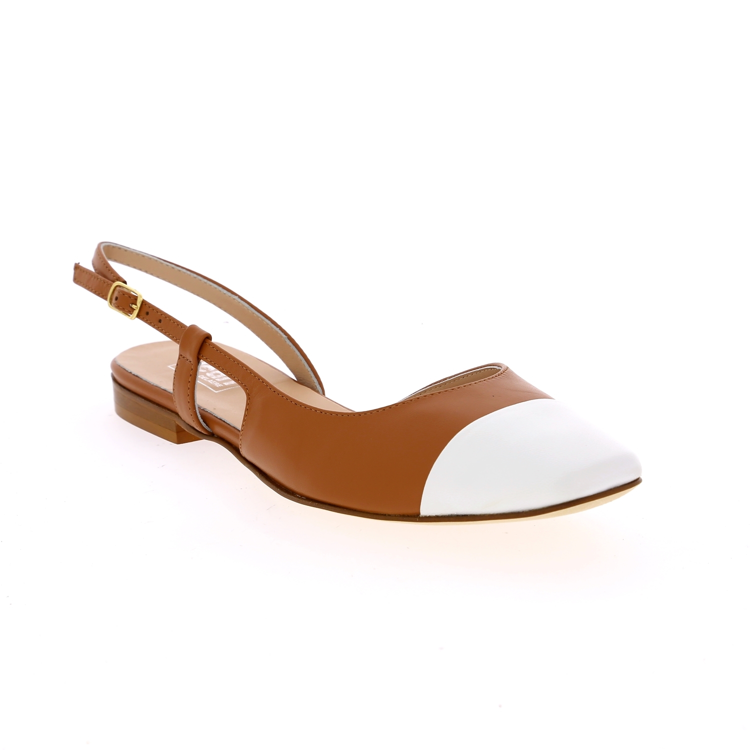 Zoom Delaere ballerinas cognac