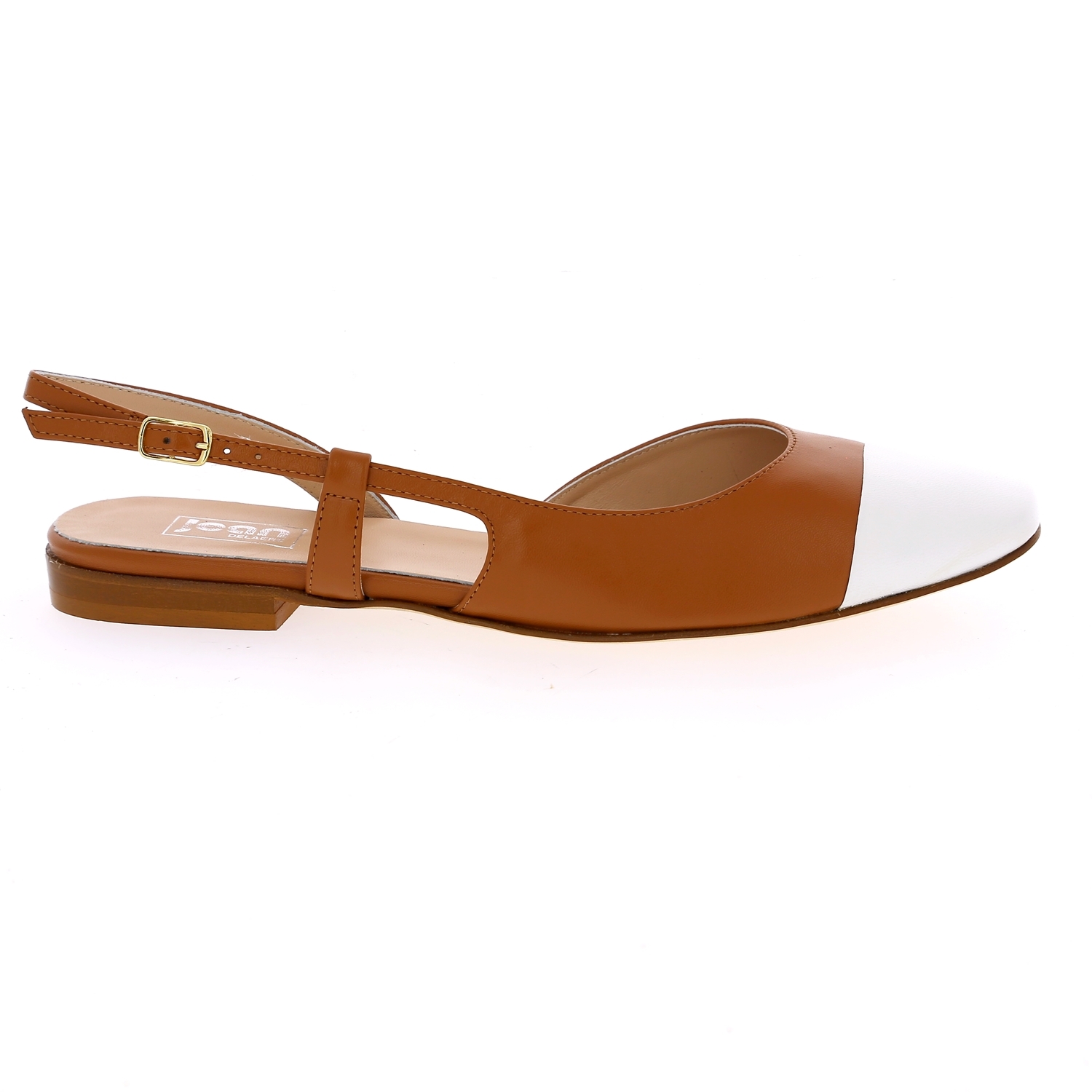 Zoom Delaere ballerinas cognac