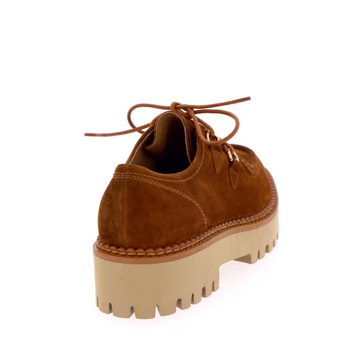 Veterschoenen Gioia cognac