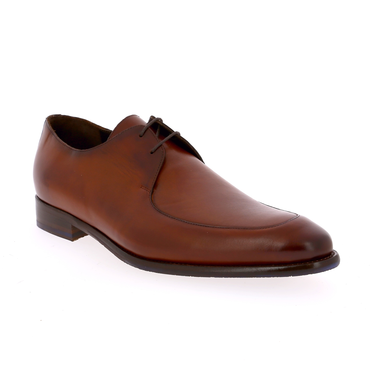 Zoom Floris Van Bommel veterschoenen cognac