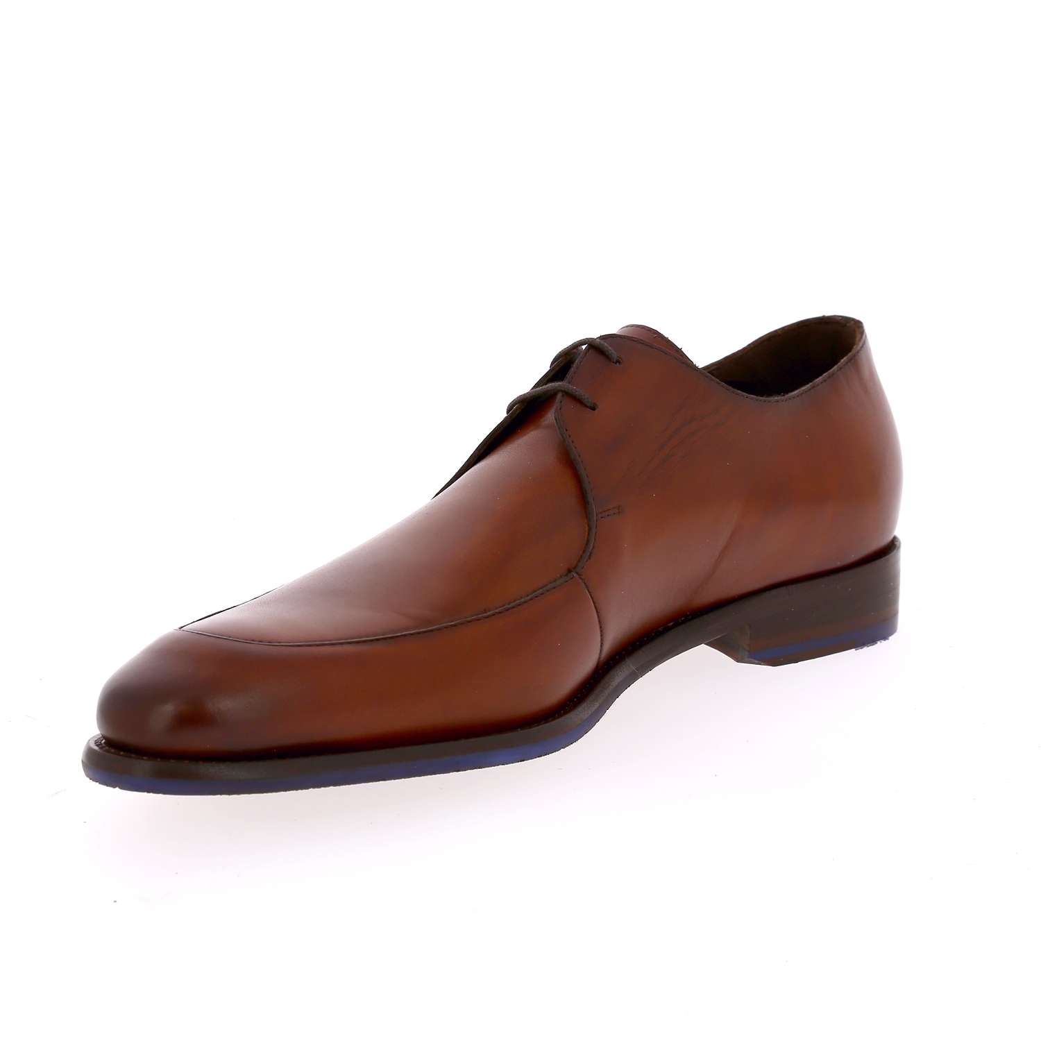 Zoom Floris Van Bommel veterschoenen cognac