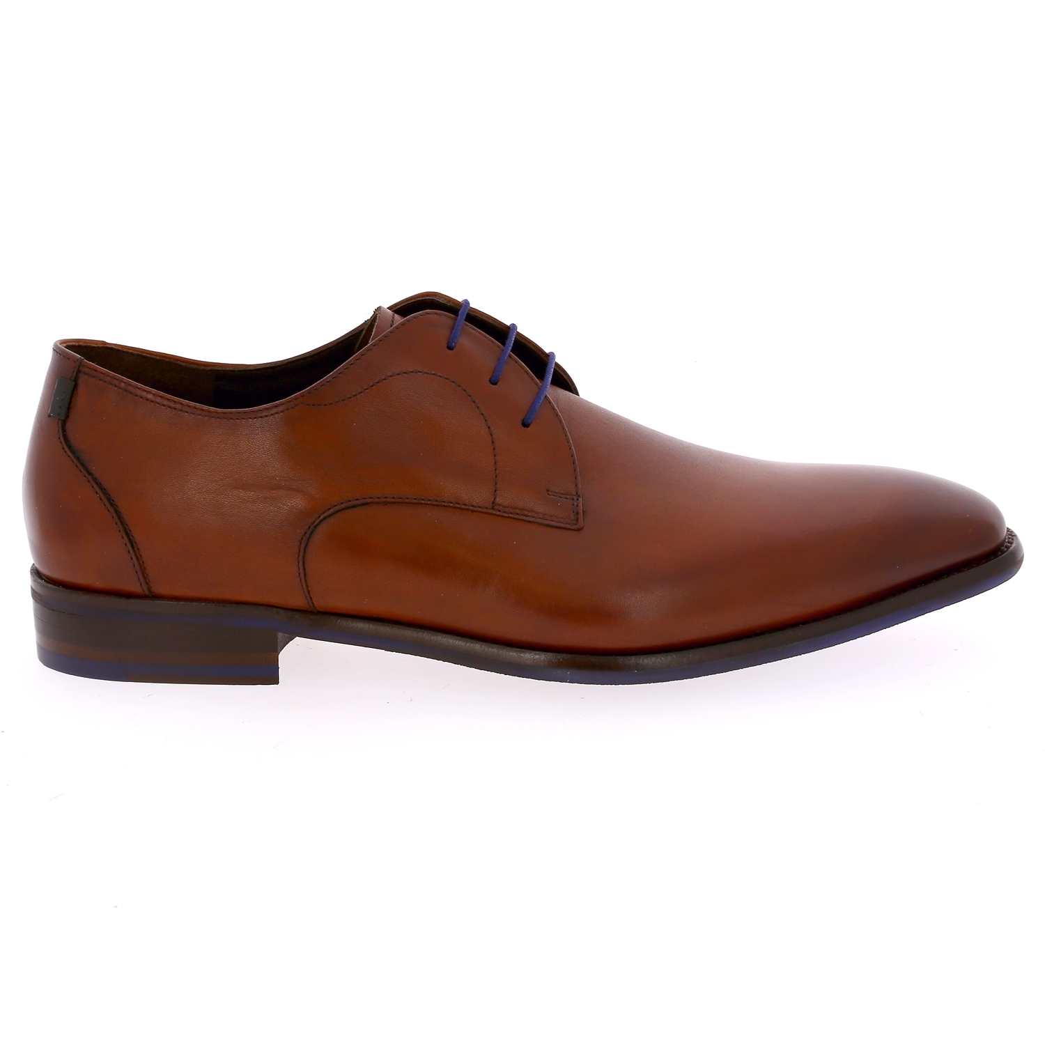 Zoom Floris Van Bommel veterschoenen cognac